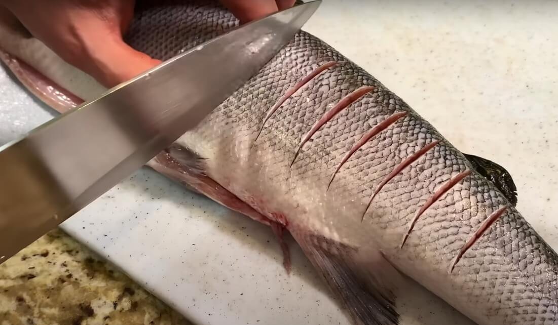 Baked Trout recipe make cuts