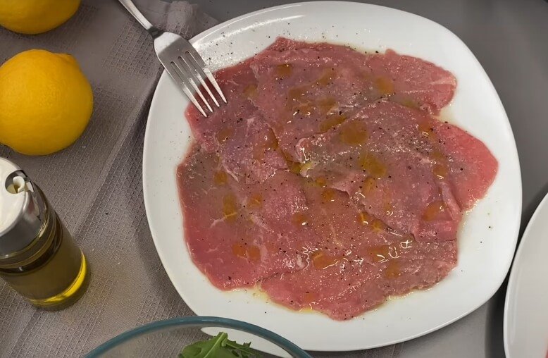 Carpaccio recipe drizzle dressing