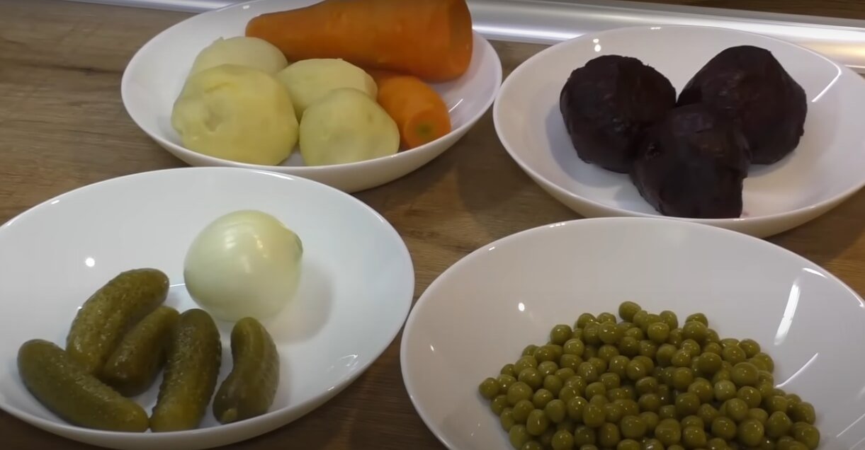 Vinaigrette Salad recipe boiled vegetables