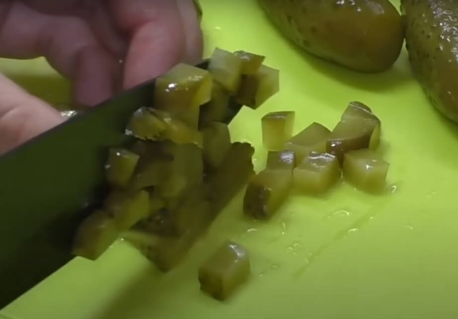 Vinaigrette Salad recipe cut cucumbers