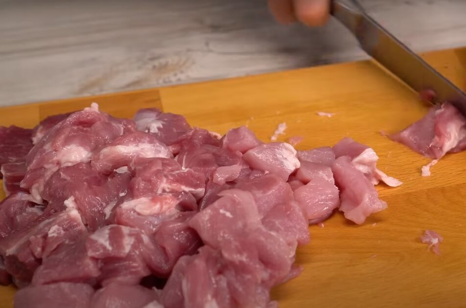 Classic Pilaf Recipe cut meat