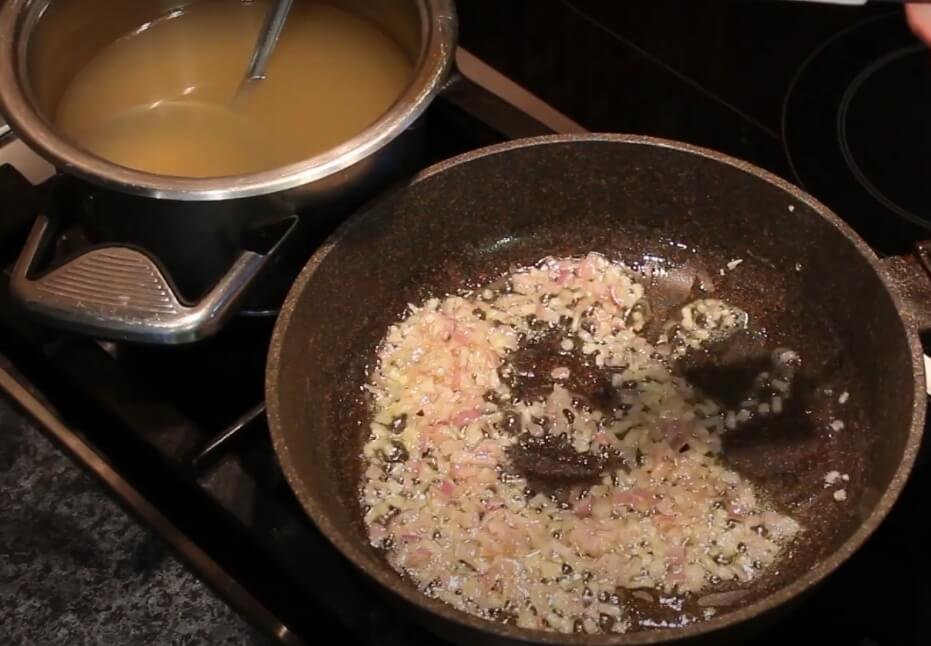 Classic Risotto Recipe saute onion