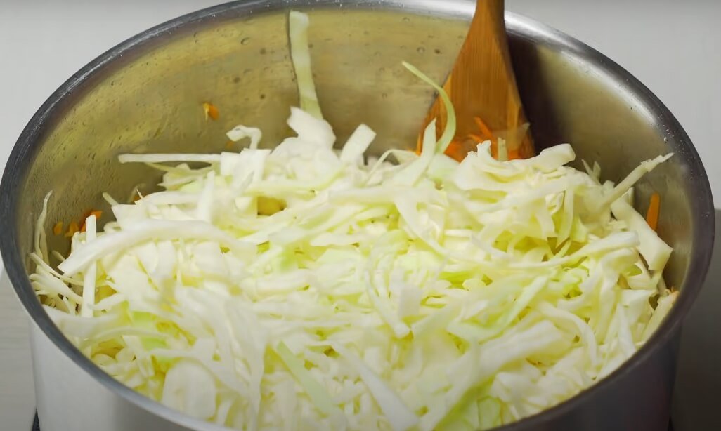 Braised Cabbage recipe add cabbage