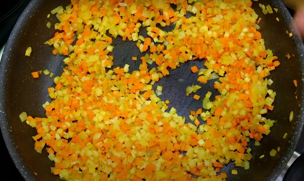 Spaghetti Bolognese recipe saute onion carrot celery