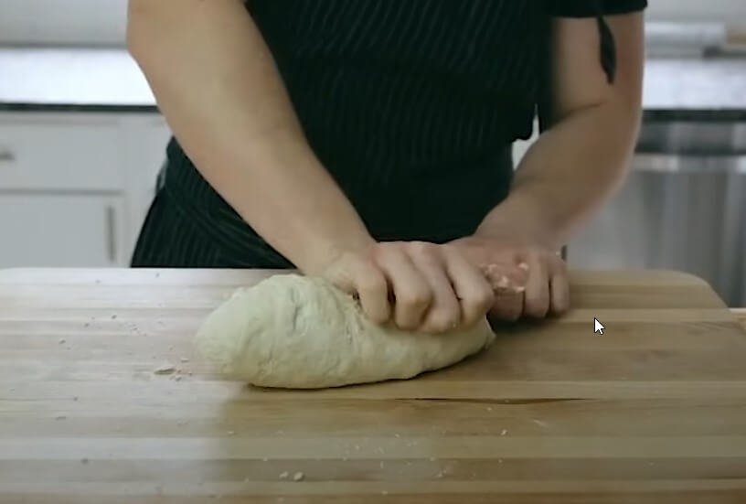 Bagels with cream cheese knead dough